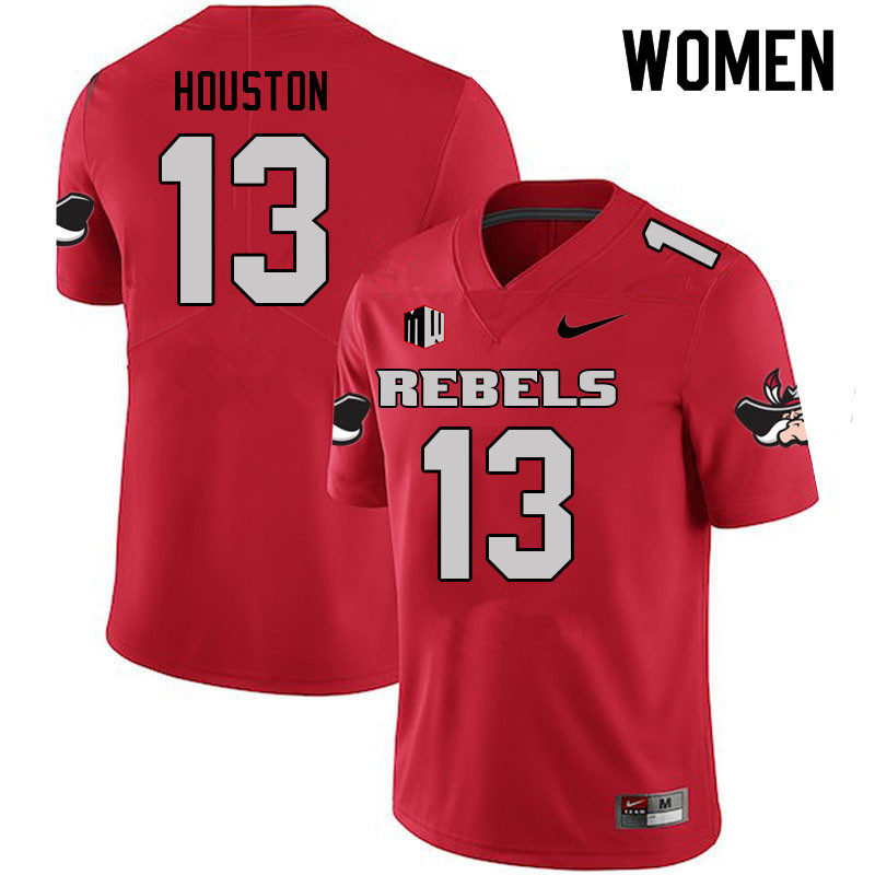Women #13 Jeremiah Houston UNLV Rebels College Football Jerseys Sale-Scarlet - Click Image to Close
